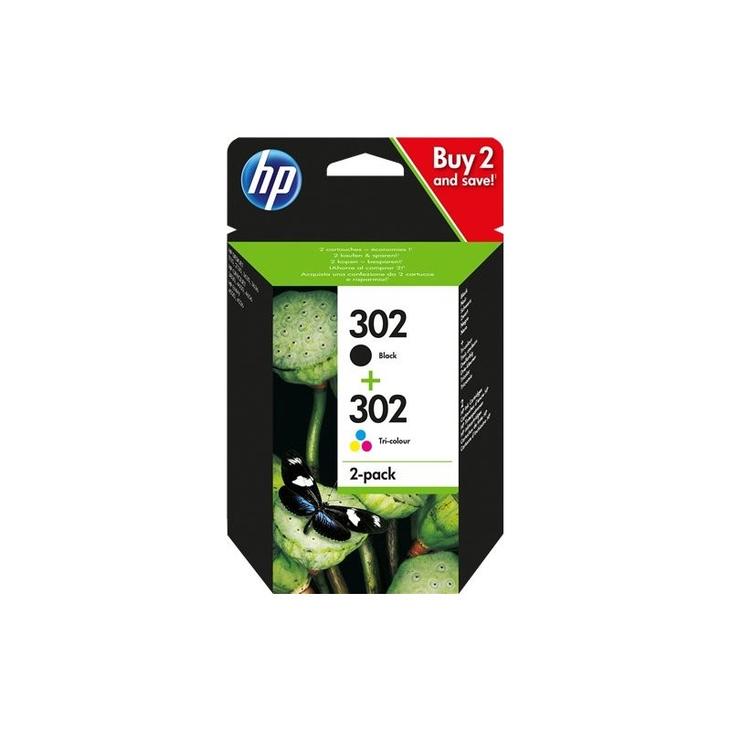 ORIGINAL HP Multipack nero / differenti colori X4D37AE 302 ~320 Seiten