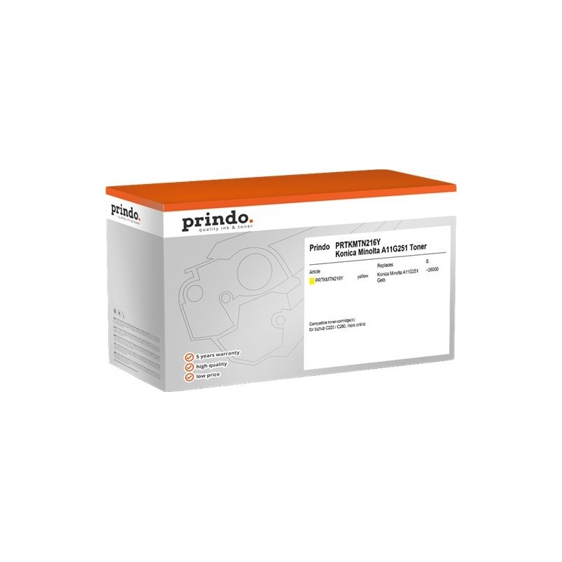 ORIGINAL Prindo toner giallo PRTKMTN216Y Classic ~26000 Seiten