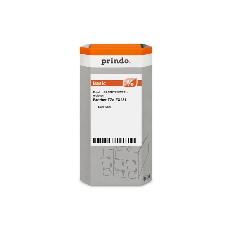 ORIGINAL Prindo Nastro Nero su bianco PRSBBTZEFX231 Basic