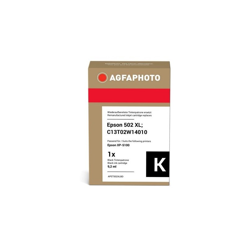 ORIGINAL Agfa Photo Cartuccia d'inchiostro nero APET502XLBD ~550 Seiten 9,2ml