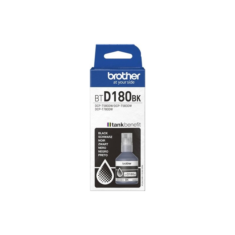 ORIGINAL Brother Cartuccia d'inchiostro nero BTD180BK BTD-180BK ~7500 Seiten 108ml