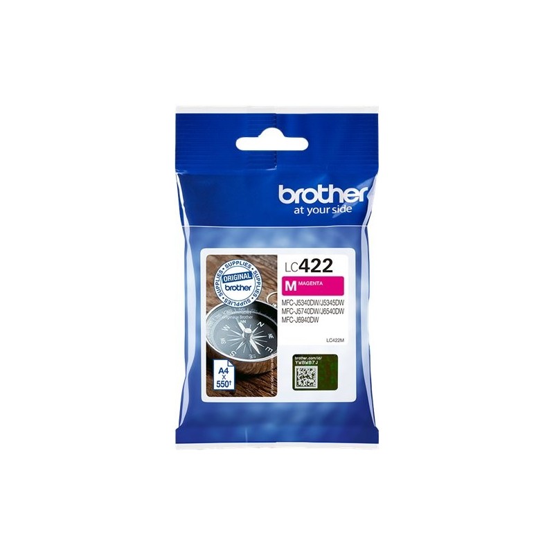 ORIGINAL Brother Cartuccia d'inchiostro magenta LC422M LC-422M ~550 Seiten