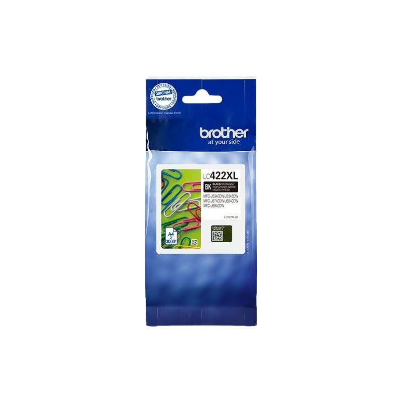 ORIGINAL Brother Cartuccia d'inchiostro nero LC422XLBK LC-422XLBK ~3000 Seiten