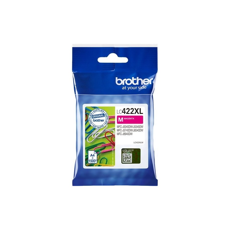 ORIGINAL Brother Cartuccia d'inchiostro magenta LC422XLM LC-422XLM ~1500 Seiten