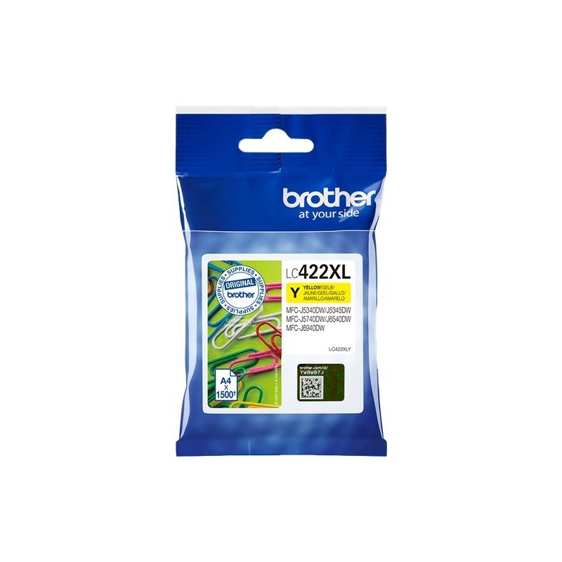 ORIGINAL Brother Cartuccia d'inchiostro giallo LC422XLY LC-422XLY ~1500 Seiten