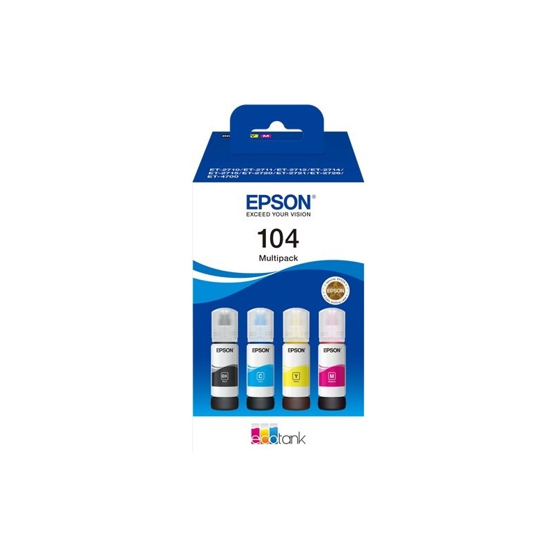 ORIGINAL Epson Multipack nero / ciano / magenta / giallo C13T00P640 104 ~27000 Seiten