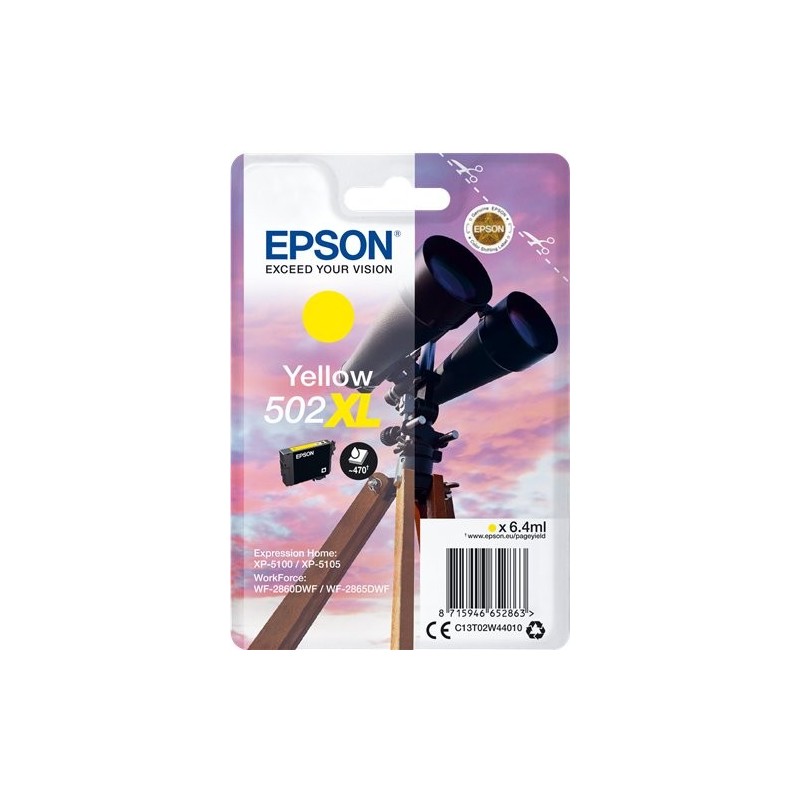 ORIGINAL Epson Cartuccia d'inchiostro giallo C13T02W44010 502XL ~470 Seiten 6,4ml
