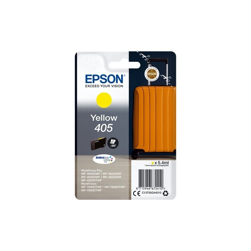 ORIGINAL Epson Cartuccia d'inchiostro giallo C13T05G44010 405 ~300 Seiten 5,4ml