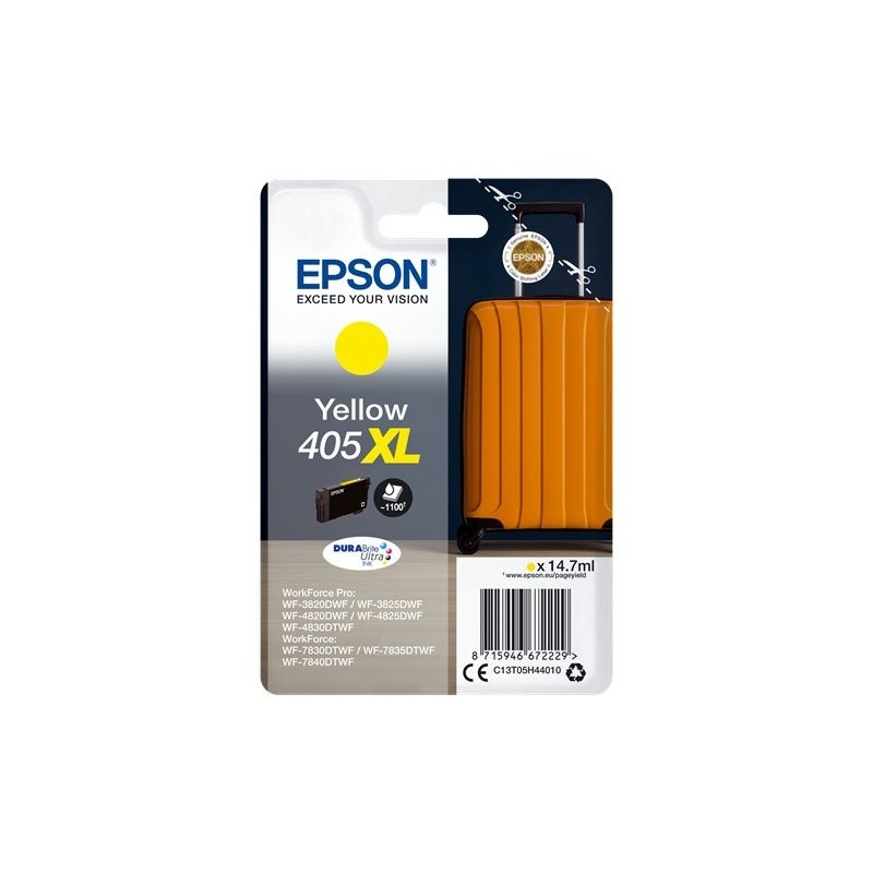 ORIGINAL Epson Cartuccia d'inchiostro giallo C13T05H44010 405 XL ~1100 Seiten 14,7ml