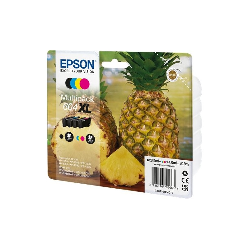 ORIGINAL Epson Multipack nero / ciano / magenta / giallo C13T10H64010 604 XL ~1550 Seiten 4ml