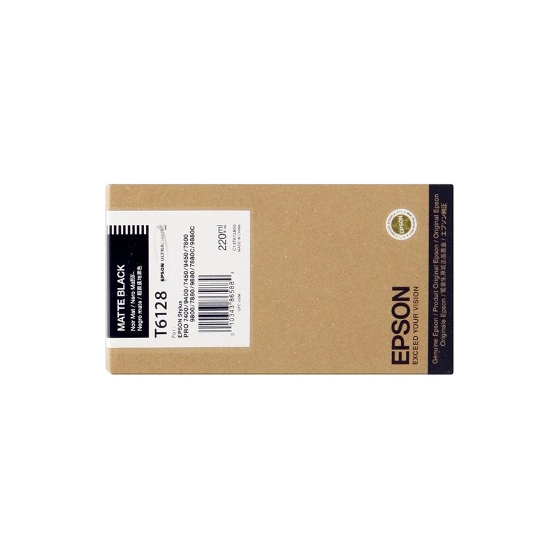 ORIGINAL Epson Cartuccia d'inchiostro Nero (opaco) C13T61280N T6128 220ml