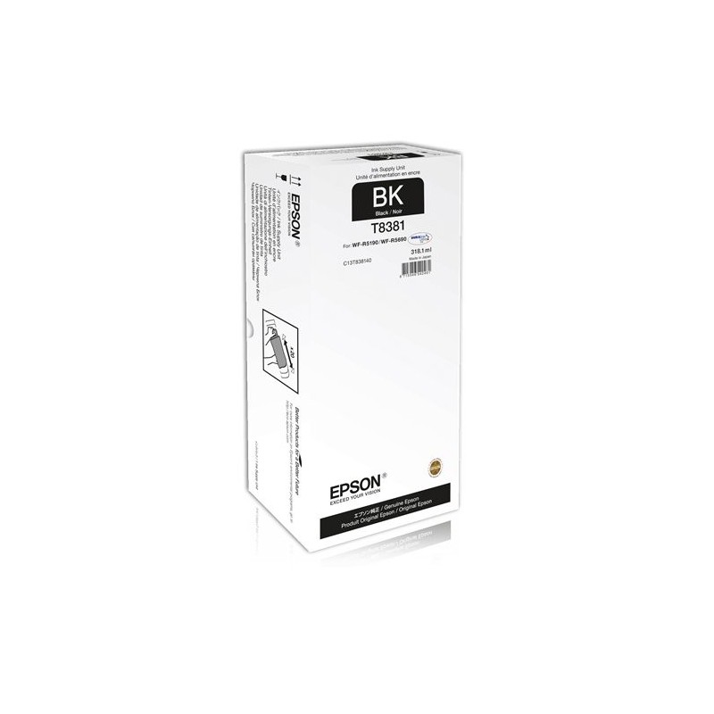 ORIGINAL Epson Cartuccia d'inchiostro nero C13T838140 T8381 ~20000 Seiten 318,1ml