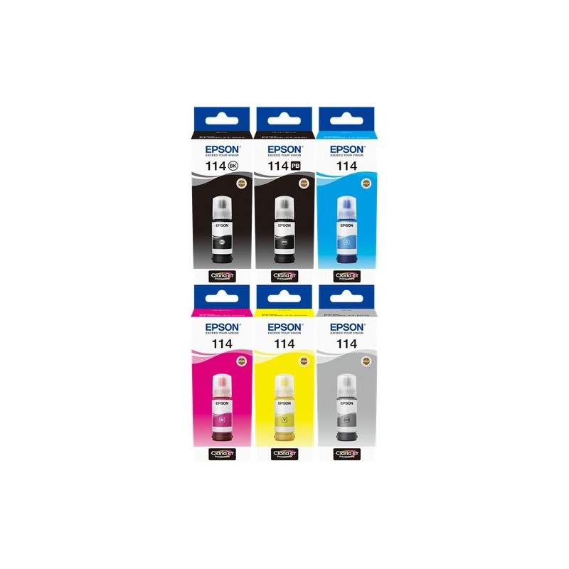 ORIGINAL Epson Multipack nero / Nero (Foto) / ciano / magenta / giallo / Grigio T07B MCVP 114 ~13800 Seiten