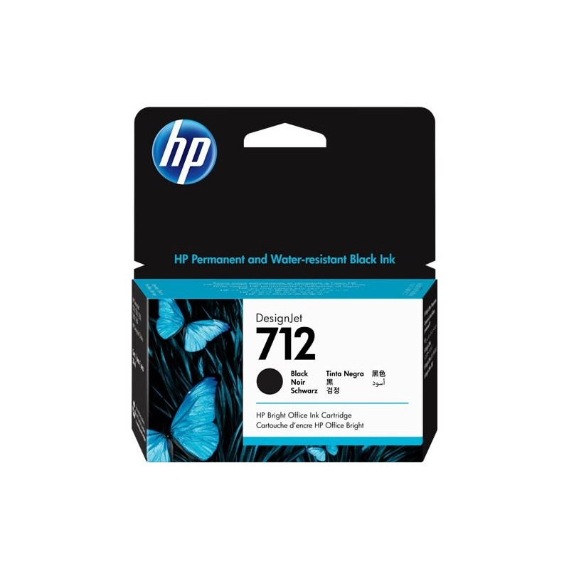 ORIGINAL HP Cartuccia d'inchiostro nero 3ED70A 712 38ml