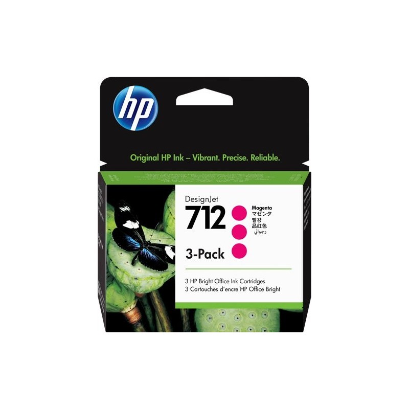 ORIGINAL HP Multipack magenta 3ED78A 712 ~1050 Seiten 87ml