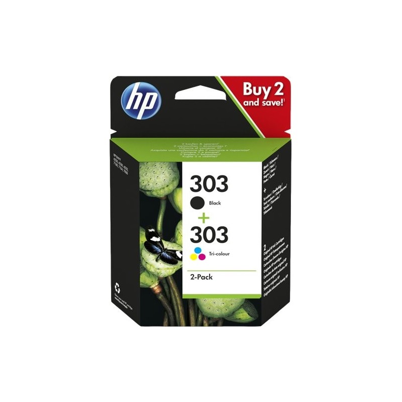 ORIGINAL HP Multipack nero / differenti colori 3YM92AE 303 ~365 Seiten