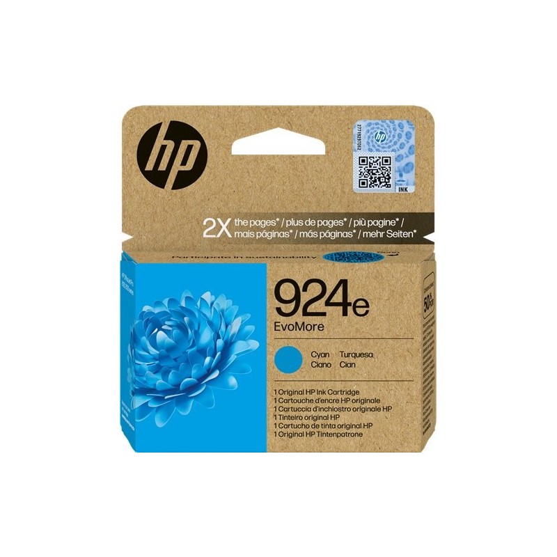 ORIGINAL HP Cartuccia d'inchiostro ciano 4K0U7NE 924e ~800 Seiten