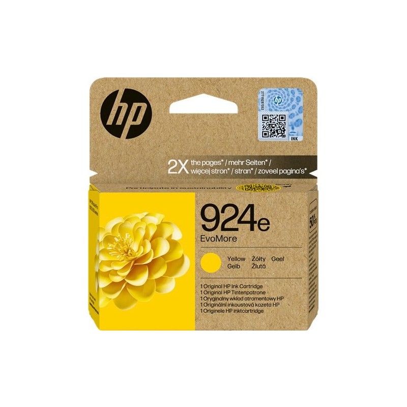 ORIGINAL HP Cartuccia d'inchiostro giallo 4K0U9NE 924e ~800 Seiten