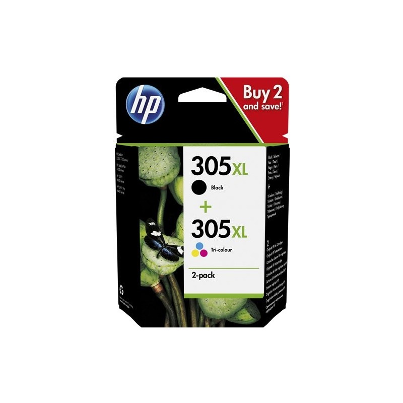 ORIGINAL HP Multipack nero / differenti colori 6ZA94AE MCVP 305 XL ~440 Seiten