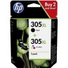ORIGINAL HP Multipack nero / differenti colori 6ZA94AE MCVP 305 XL ~440 Seiten