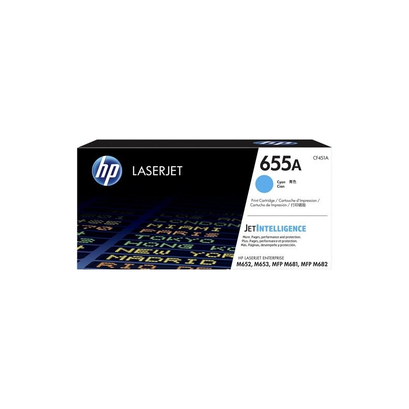 ORIGINAL HP toner ciano CF451A 655A ~10500 Seiten