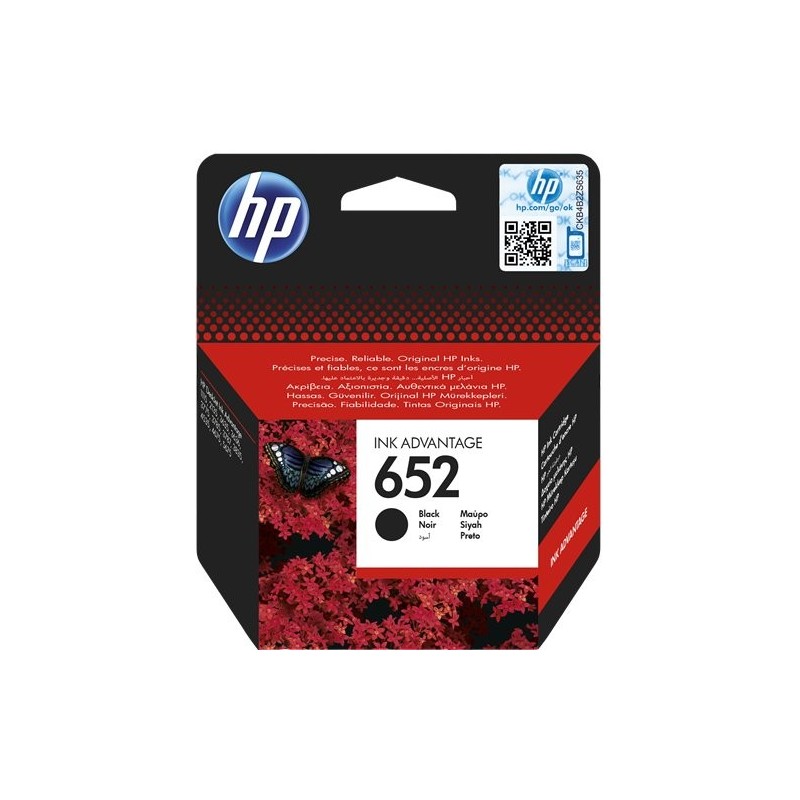 ORIGINAL HP Cartuccia d'inchiostro nero F6V25AE 652 ~360 Seiten