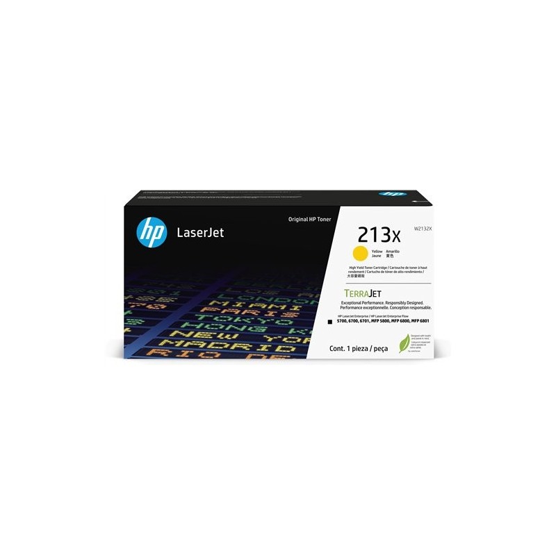 ORIGINAL HP toner giallo W2132X 213X ~6000 Seiten Cartuccia toner originale giallo ad alta capacità LaserJet HP 213X