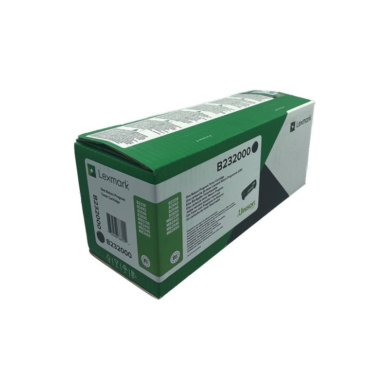 ORIGINAL Lexmark toner nero B232000 B/MB2338/2442/2546/2650 ~3000 Seiten Toner