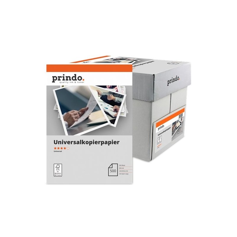 ORIGINAL Prindo Carta Bianco PR802500A4UF Universal Papier