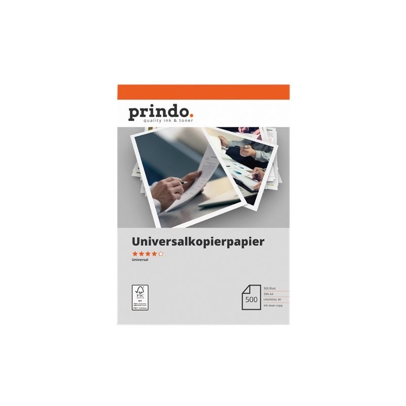 ORIGINAL Prindo Carta Bianco PR80500A4UF Universal Papier