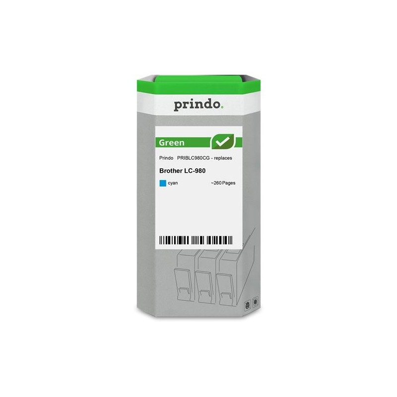 ORIGINAL Prindo Cartuccia d'inchiostro ciano PRIBLC980CG Green ~260 Seiten