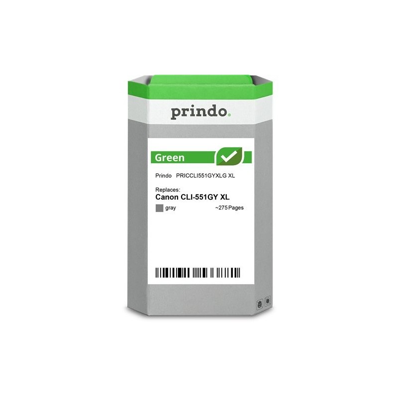 ORIGINAL Prindo Cartuccia d'inchiostro Grigio PRICCLI551GYXLG Green XL ~275 Seiten 11ml