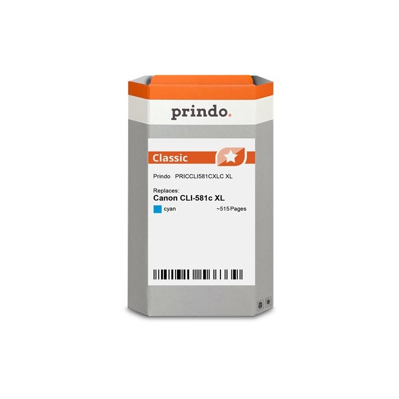 ORIGINAL Prindo Cartuccia d'inchiostro ciano PRICCLI581CXLC Classic XL ~515 Seiten 8,3ml