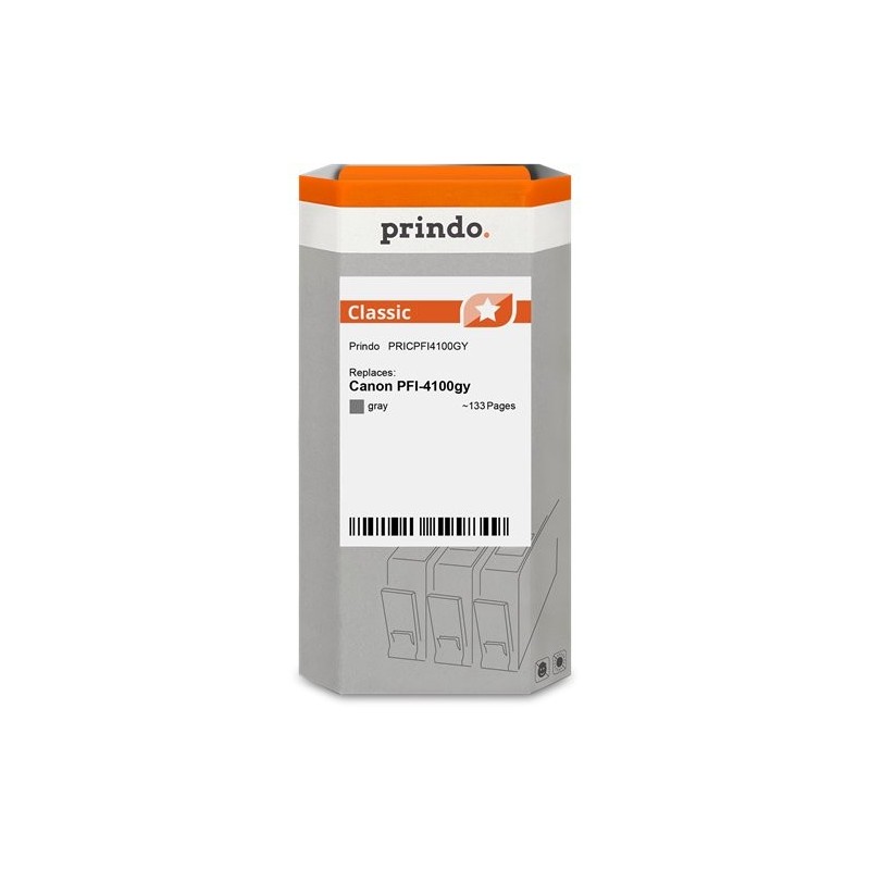 ORIGINAL Prindo Cartuccia d'inchiostro Grigio PRICPFI4100GY Classic ~133 Seiten 80ml