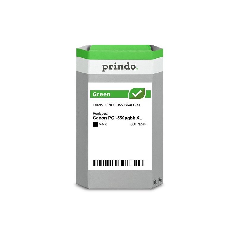 ORIGINAL Prindo Cartuccia d'inchiostro nero PRICPGI550BKXLG Green XL ~500 Seiten 22ml