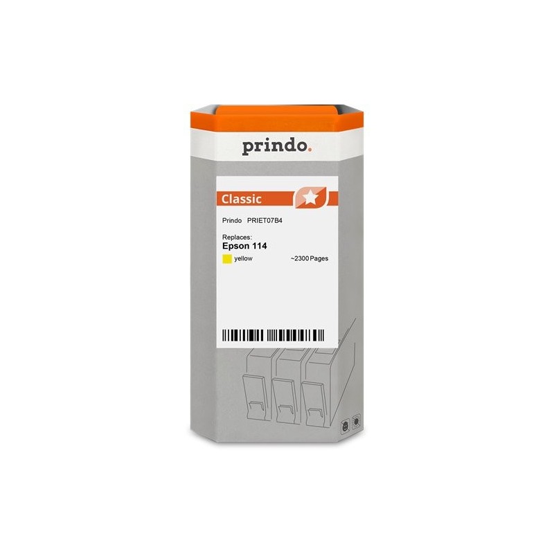 ORIGINAL Prindo Cartuccia d'inchiostro giallo PRIET07B4 Classic ~2300 Seiten 70ml