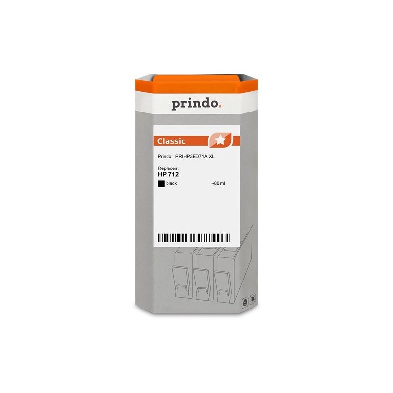 ORIGINAL Prindo Cartuccia d'inchiostro nero PRIHP3ED71A Classic XL 80ml