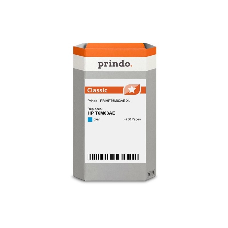 ORIGINAL Prindo Cartuccia d'inchiostro ciano PRIHPT6M03AE Classic XL ~750 Seiten Prindo Classic: l'alternativa premium, completa