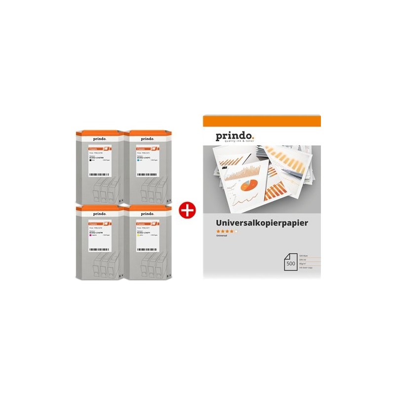 ORIGINAL Prindo Value Pack nero / ciano / magenta / giallo PRSBLC427 MCVP Classic ~7500 Seiten