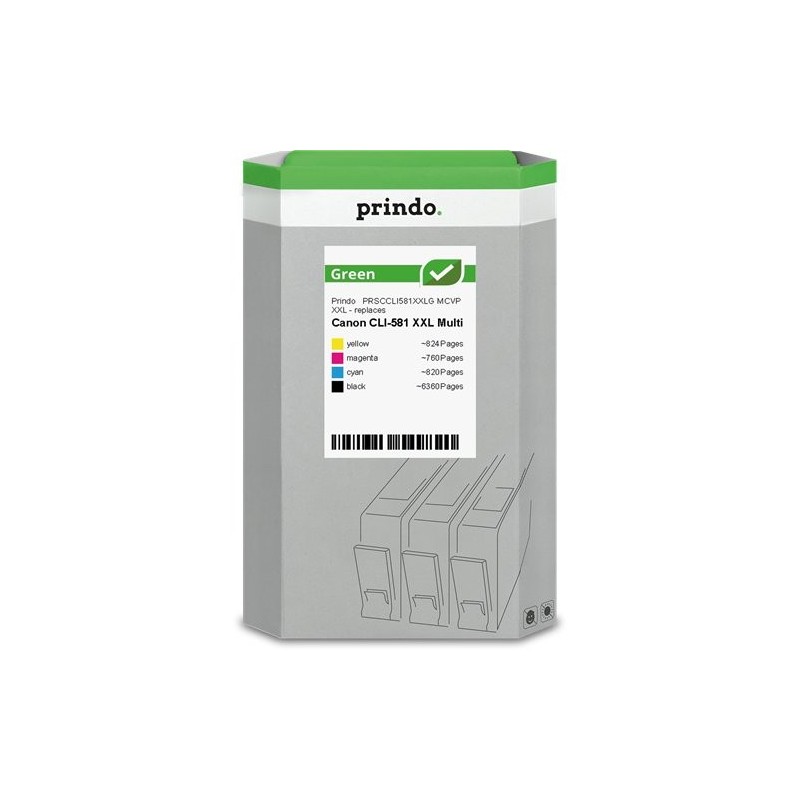 ORIGINAL Prindo Multipack nero / ciano / magenta / giallo PRSCCLI581XXLG MCVP Green XXL ~8764 Seiten