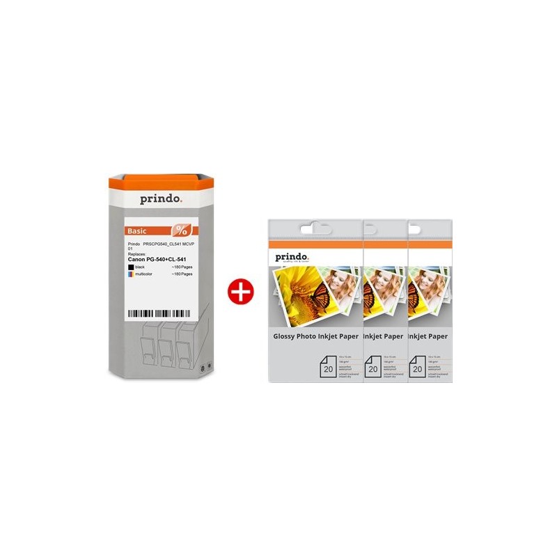ORIGINAL Prindo Value Pack nero / differenti colori / Bianco PRSCPG540_CL541 MCVP 01 Basic ~360 Seiten