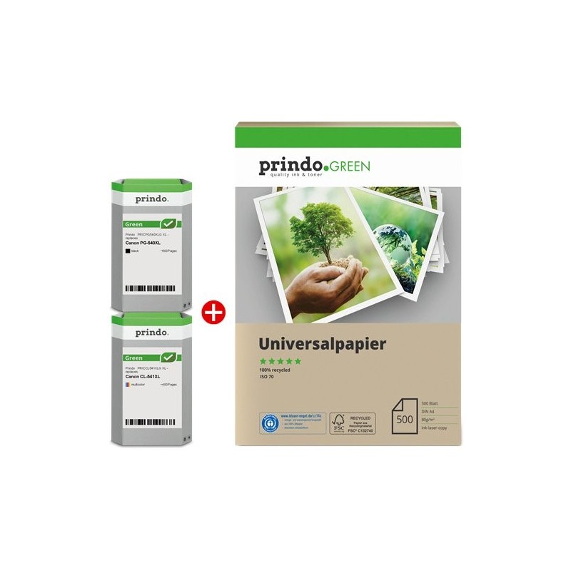 ORIGINAL Prindo Value Pack nero / differenti colori PRSCPG540XL CL541XLG MCVP Green XL ~1000 Seiten