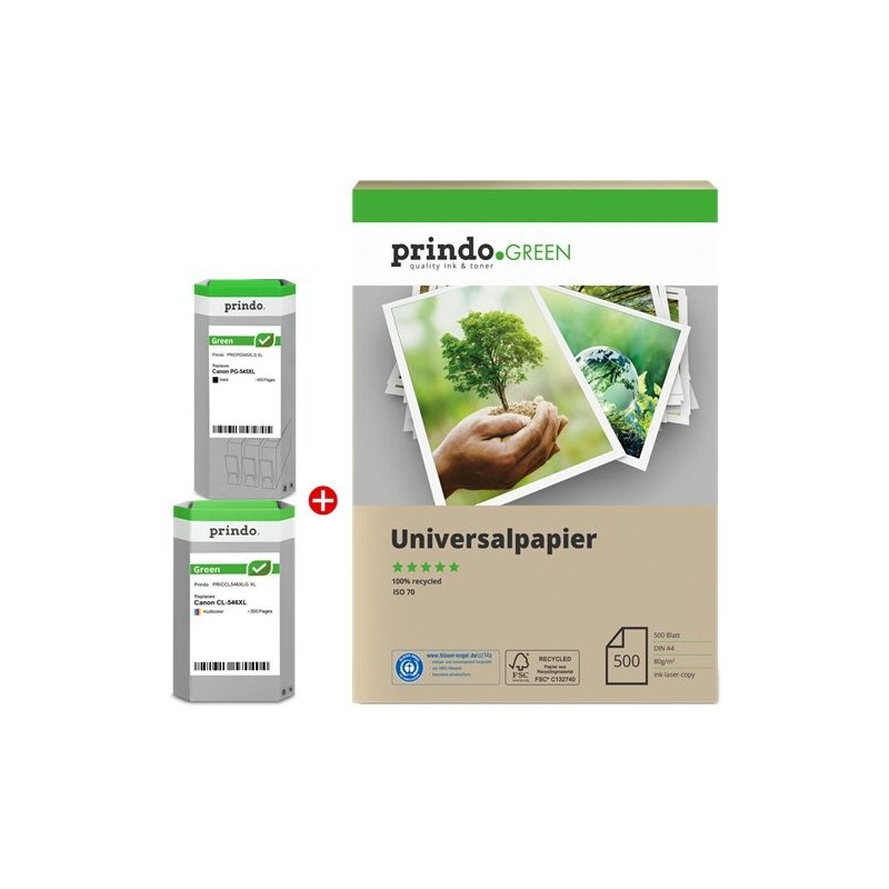ORIGINAL Prindo Value Pack nero / differenti colori PRSCPG545XL_CL546XLG MCVP Green XL ~700 Seiten