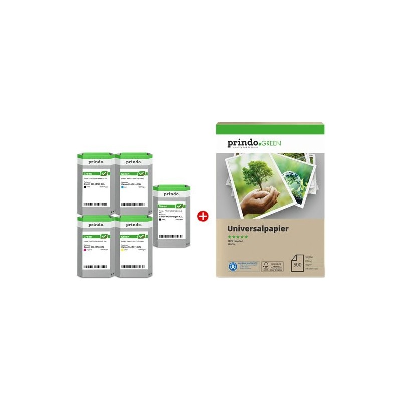 ORIGINAL Prindo Value Pack nero / ciano / magenta / giallo PRSCPGI580_CLI581XXLG MCVP Green XXL ~9364 Seiten