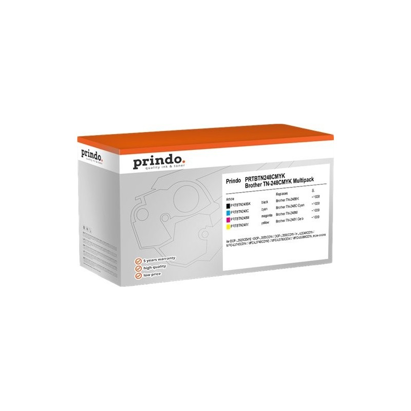 ORIGINAL Prindo Multipack nero / ciano / magenta / giallo PRTBTN248CMYK Classic ~4000 Seiten