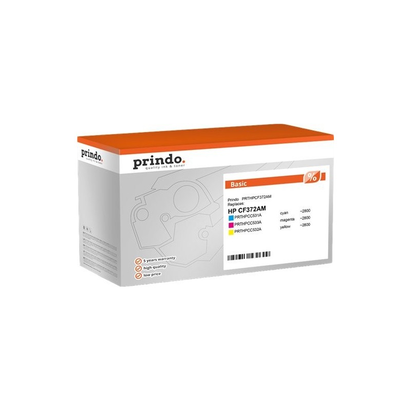 ORIGINAL Prindo Multipack ciano / magenta / giallo PRTHPCF372AM Basic ~8400 Seiten