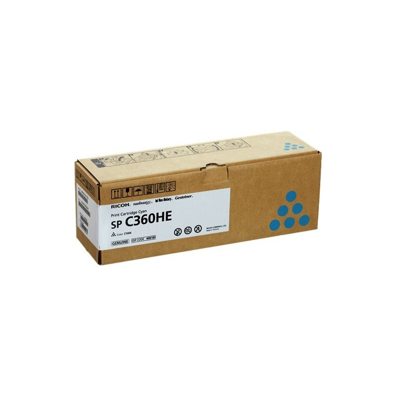 ORIGINAL Ricoh toner ciano 408185 SP C360HEC ~5000 Seiten