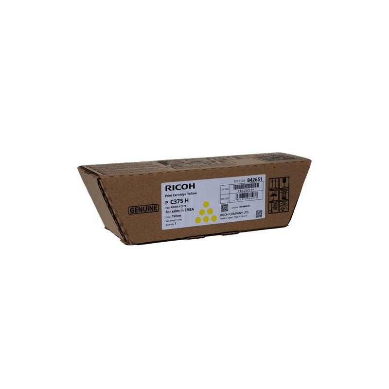 ORIGINAL Ricoh toner giallo 842651 P C375H ~10000 Seiten