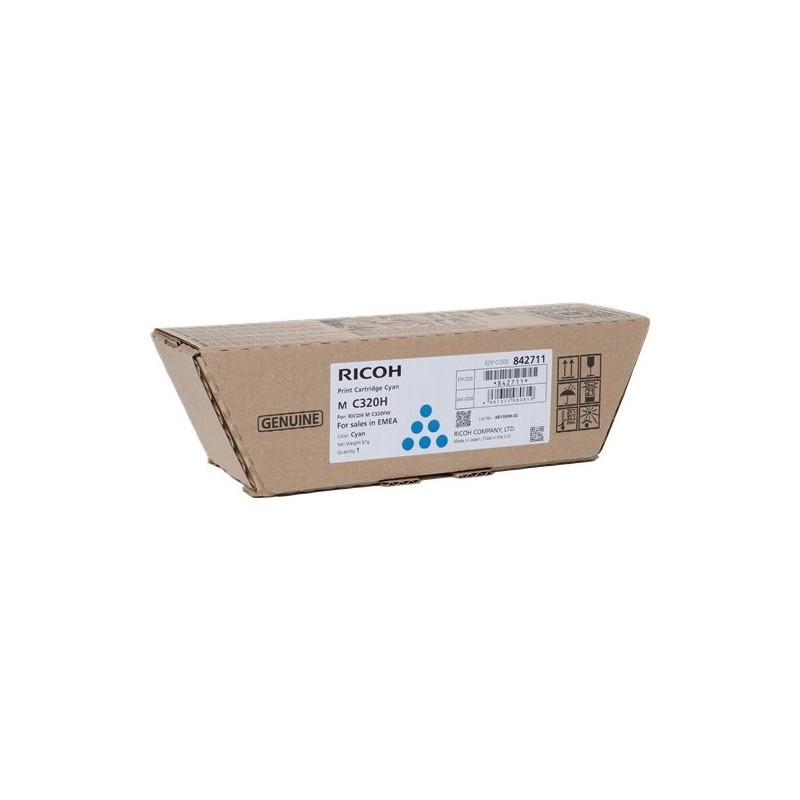 ORIGINAL Ricoh toner ciano 842711 M C320H ~7500 Seiten