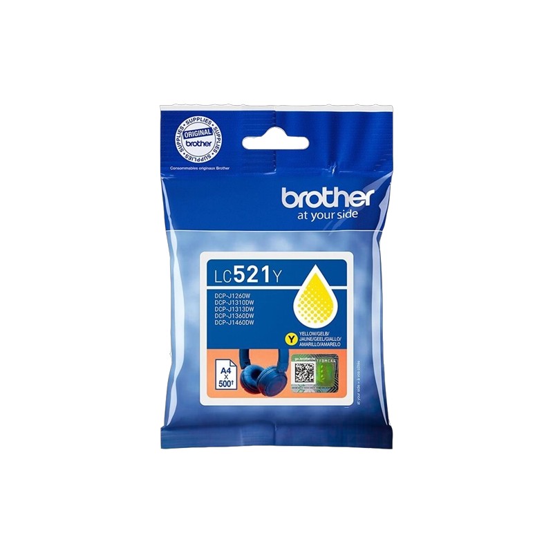 ORIGINAL Brother Cartuccia d'inchiostro giallo LC521Y LC-521Y ~500 Seiten